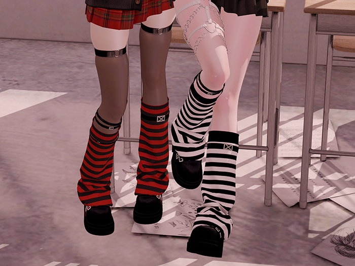 YaYa*Stripes Shoes+Socks//Fatpack