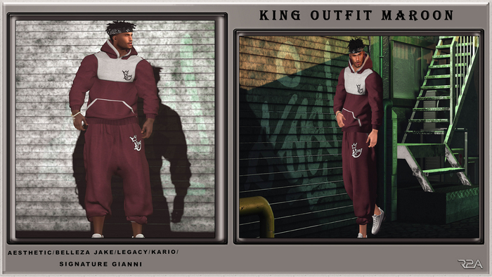 R2A- KING OUTFIT MAROON