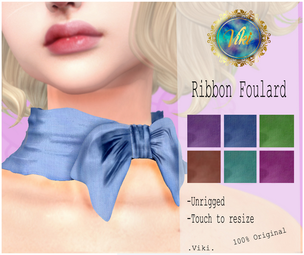.Viki. Ribbon Foulard 