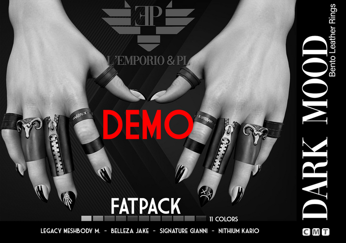 D*E*M*O  L'Emporio&PL::*Dark Mood*:: Leather  Rings-