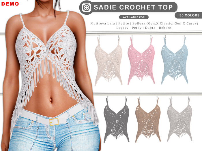 Addams - Sadie Crochet Top #DEMO