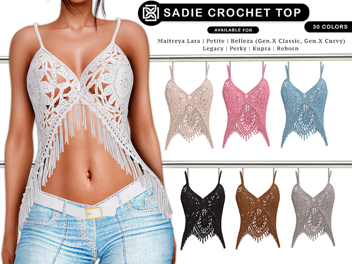 Addams - Sadie Crochet Top #FATPACK