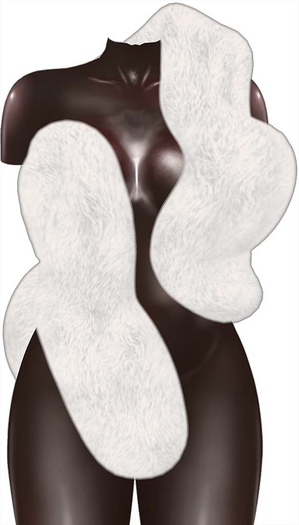 Kaithleen's Tara Fur Stole - White