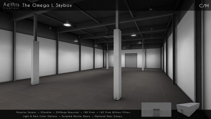 [AC] The Omega L Skybox - 32m x 64m - 180 Prims - Modular