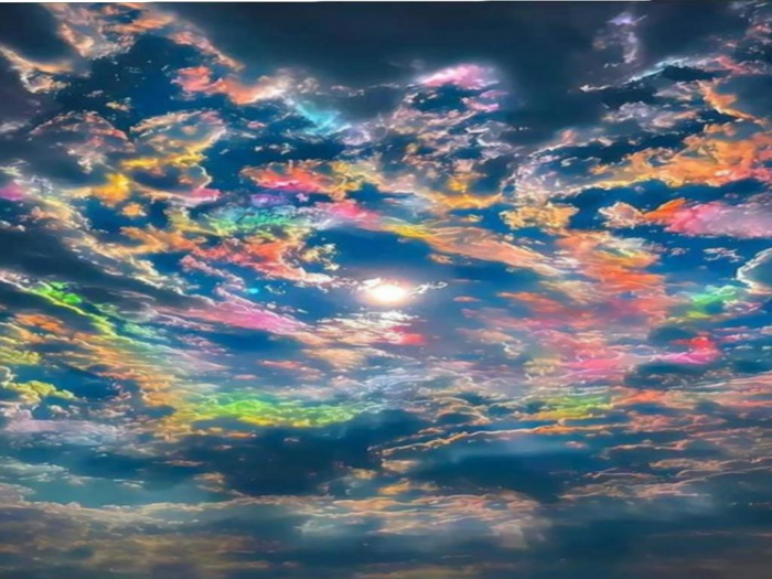 Rainbow Clouds Texture