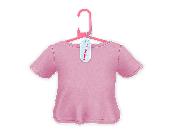 {TINY BUNNY} Bubblegum Top