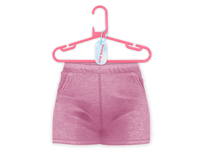 {TINY BUNNY} Bubblegum shorts