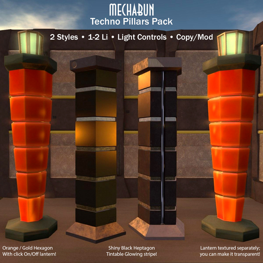MechaBun Techno Pillars Pack