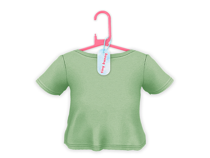 {TINY BUNNY} Green Apple Top
