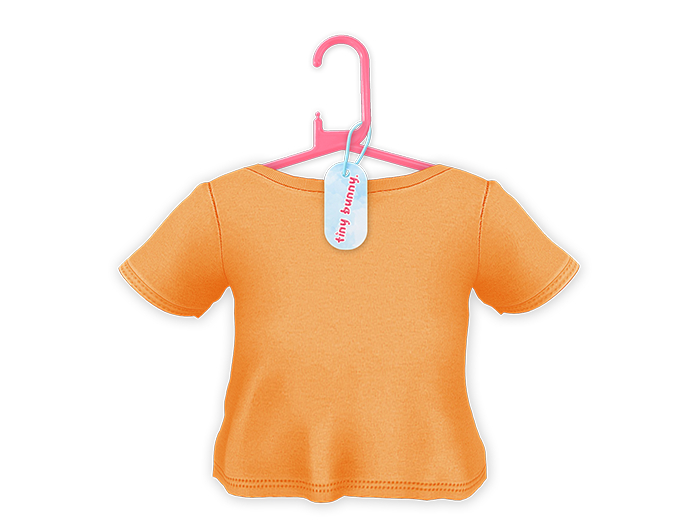 {TINY BUNNY} Orange Top