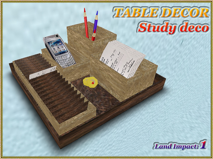 TABLE DECOR - Study deco (1 LI) (Full perm)