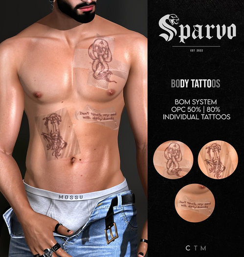 [SPARVO] Body Tattoos - SET #1