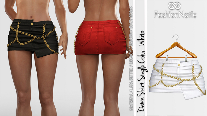 Dawn Skirt White - Maitreya , Reborn Skirt,  Juicy Rolls Skirt, Petite Skirt, Legacy Skirt - FashionNatic