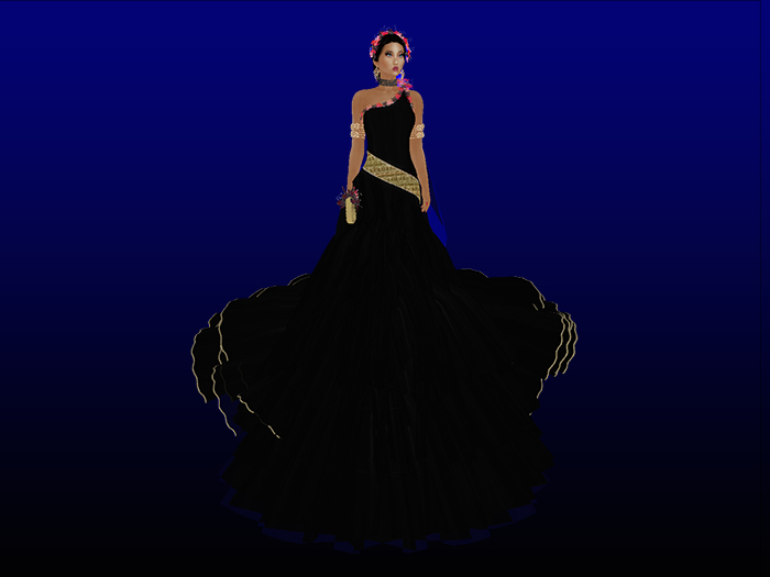 Analia ballgown set black