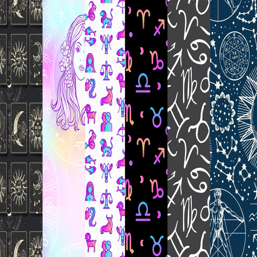 Seamless Horoscopes Wallpaper Textures Full Perm