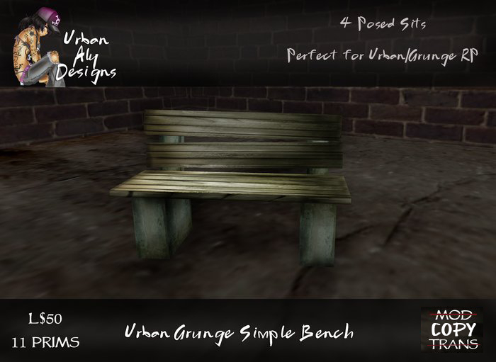 [UAD] Urban Grunge Simple Bench