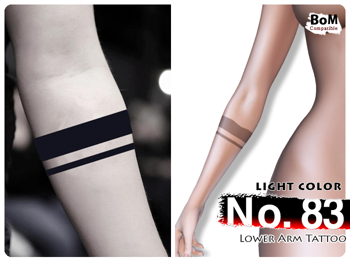 (Lower Arm Tattoo) No.83 Light Color - BoM