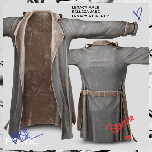 Pare.Tio Weathered Jacket  - Grey