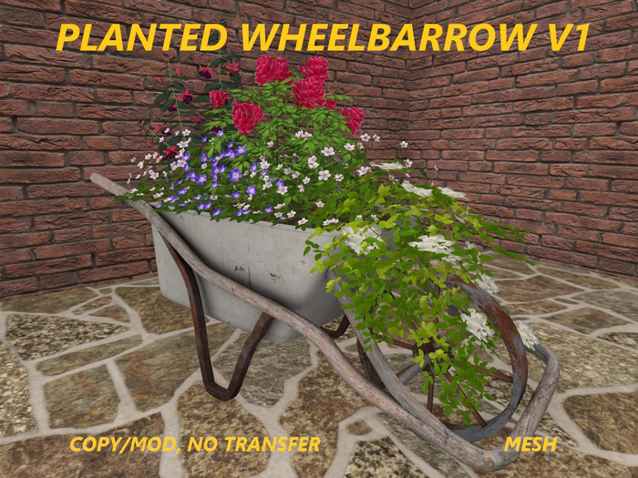 PLANTED WHEELBARROW V1