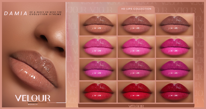 VELOUR: DAMIA LIPSTICK COLLECTION (DEMO)