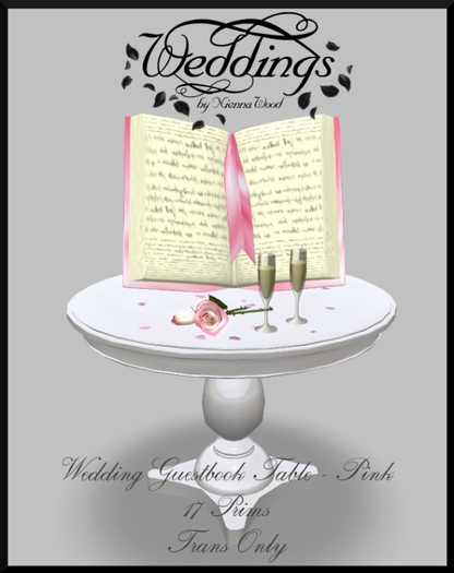 Wedding Guestbook table - Pink