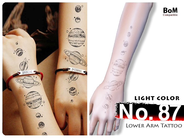 (Lower Arm Tattoo) No.87 Light Color - BoM