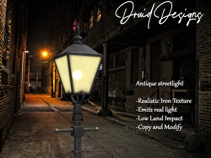 Druid Designs - Antique Steetlight Rivised