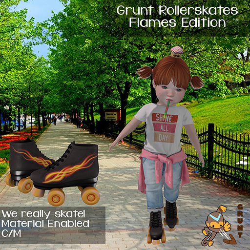 [Grunt] Roller Skates Flames