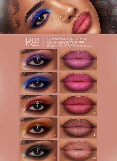 IDTTY FACES - GENUS DIRTY THOUGHTS COLLECTION