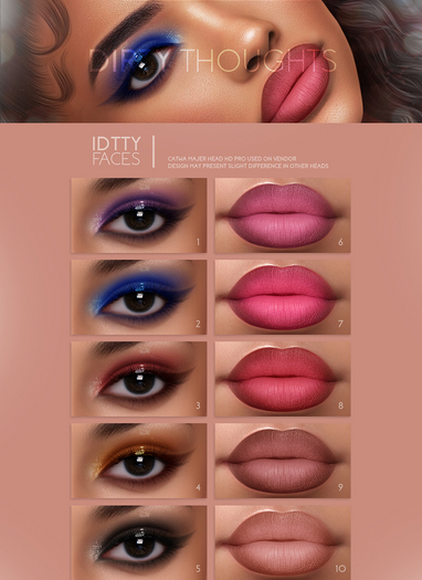 IDTTY FACES - CATWA DIRTY THOUGHTS COLLECTION