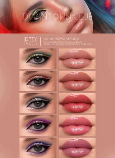 IDTTY FACES - CATWA DOWNTOWN CLUB COLLECTION