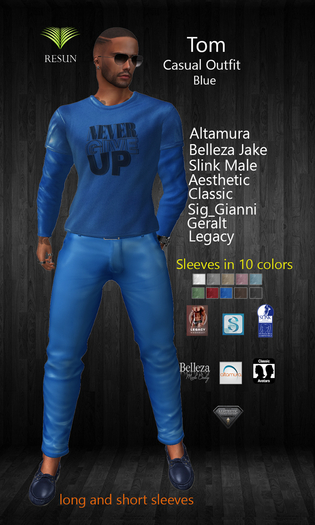 Res_Tom Casual Outfit Blue