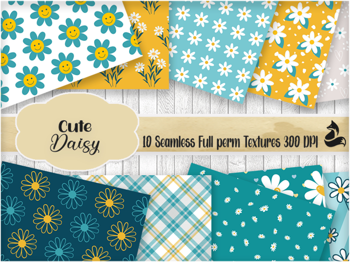FF Cute Daisy Seamless Textures