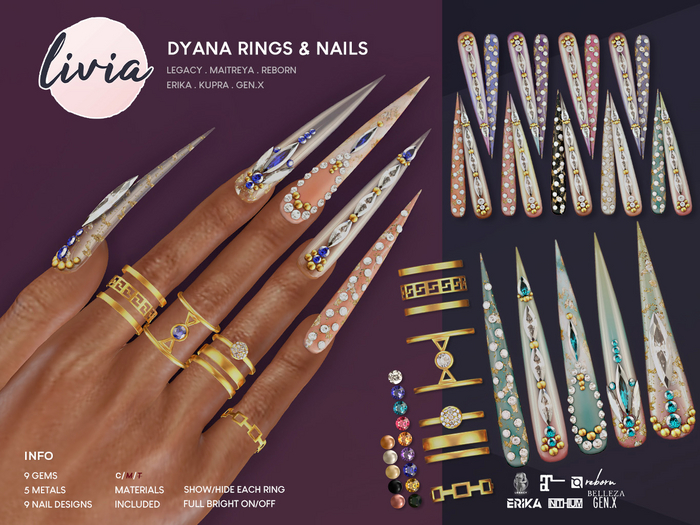 LIVIA Dyana Rings & Nails [fatpack]