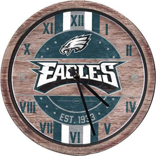 Team Wall Clock-Eagles