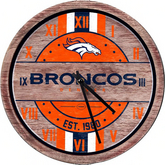 Team Wall Clock-Broncos