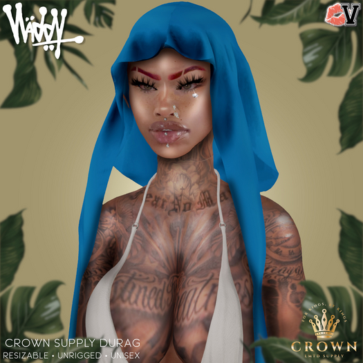 Vladdy // "Crown Supply" Durag Blue