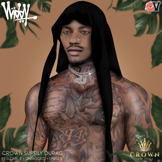 Vladdy // "Crown Supply" Durag Black
