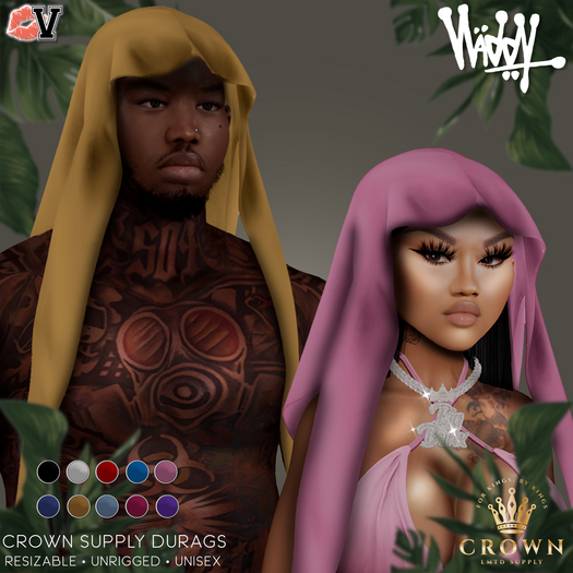 Vladdy // "Crown Supply" Durag Solids Fatpack