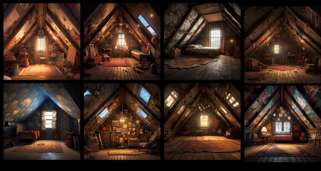 Second Life Marketplace - SATO - ATTIC backdrop Full Perm Textures