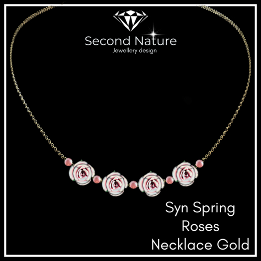 SNJ Syn Spring Roses Necklace Gold ADD!