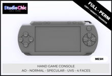 HAND GAME CONSOLE FULL PERM - PSP - HIGH QUALITY MESH + BASIC TEXTURES AS AO - NORMAL - SPECULAR - UVS - 4 FACES