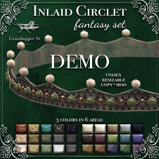 Grasshopper St Inlaid Circlet Fantasy Set DEMO