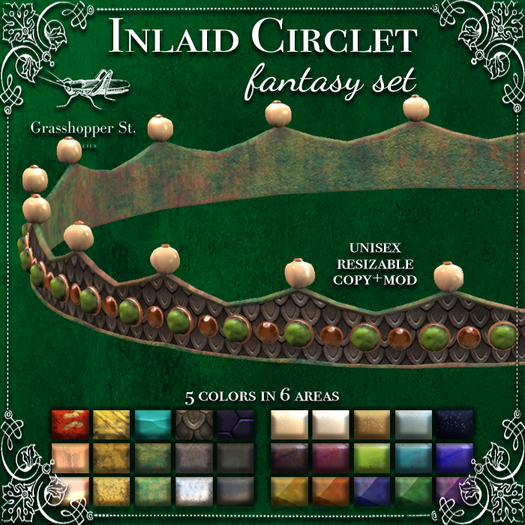 Grasshopper St Inlaid Circlet Fantasy Set