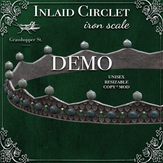 Grasshopper St Inlaid Circlet Iron Scale DEMO