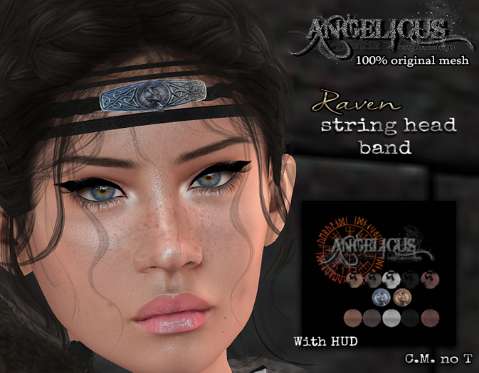 :ANGELICUS: String head band -Raven- 