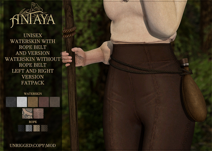 :: ANTAYA :: Unisex waterskin with rope belt FATPACK (wear)