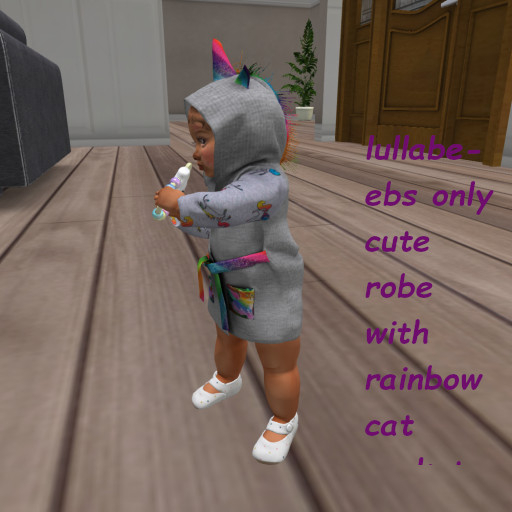 rainbow kitty robe {Lullabeebs}