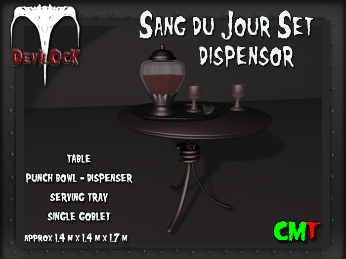 DEVILOCK - Sang du Jour Set - DISPENSOR (ADD TO UNPACK)