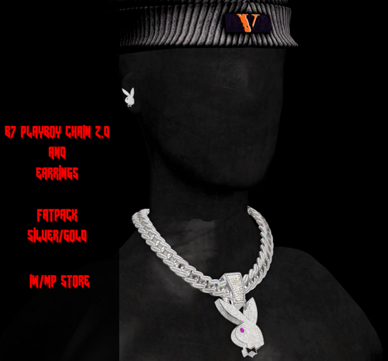 B7  CHAIN PLAYBOY AND EARRINGS 2.0 FATPACK